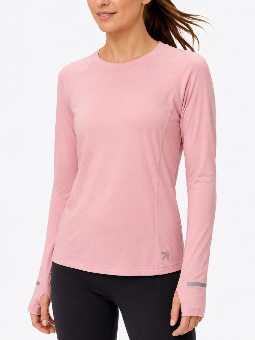 New Balance Pink Long Sleeve Active Running Top with Thumbholes Small